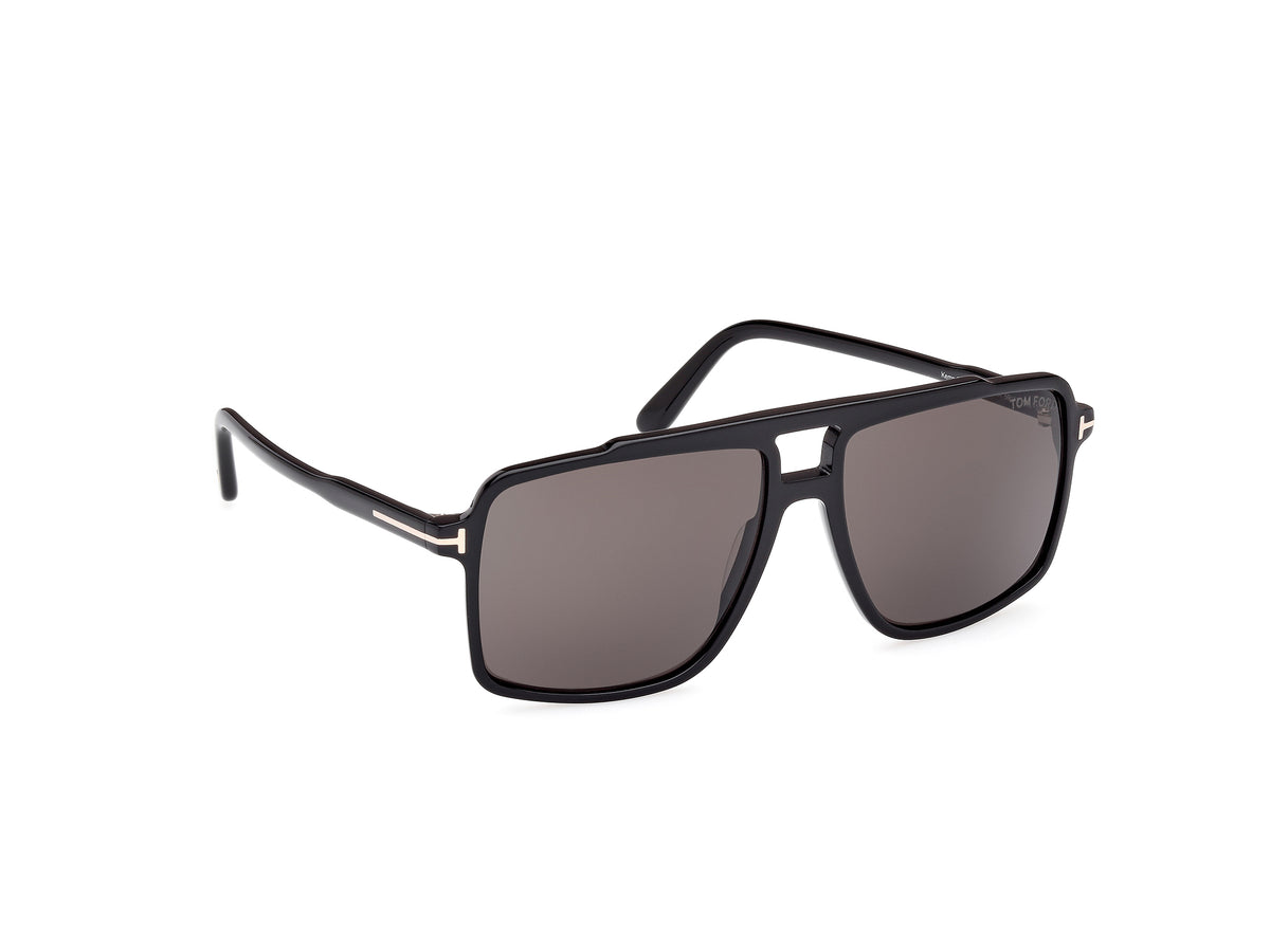 Tom Ford FT11775901A Shiny Black  / Smoke - Blue Star Eyewear