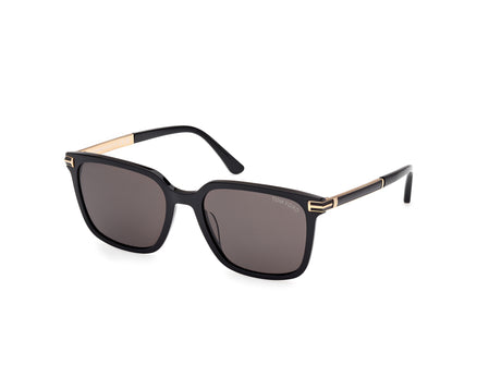 Tom Ford FT11835601A Shiny Black  / Smoke - Blue Star Eyewear