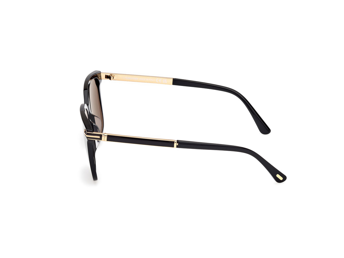 Tom Ford FT11835601A Shiny Black  / Smoke - Blue Star Eyewear