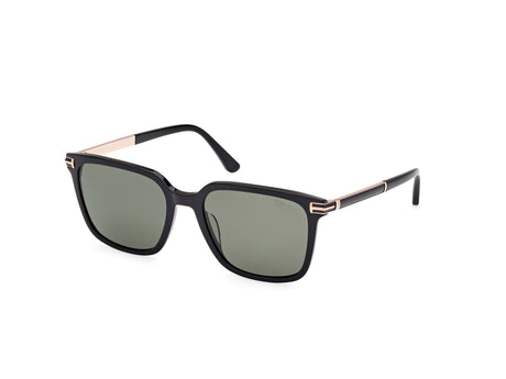 Tom Ford FT1183 01R 56 Shiny Black  
Green Polarized - Blue Star Eyewear