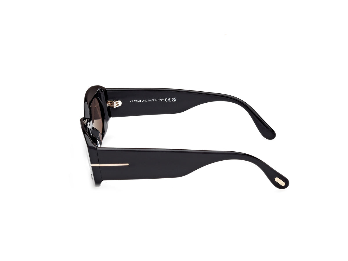 Tom Ford FT11875201A Shiny Black  / Smoke - Blue Star Eyewear