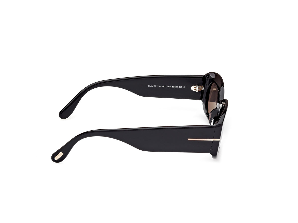 Tom Ford FT11875201A Shiny Black  / Smoke - Blue Star Eyewear
