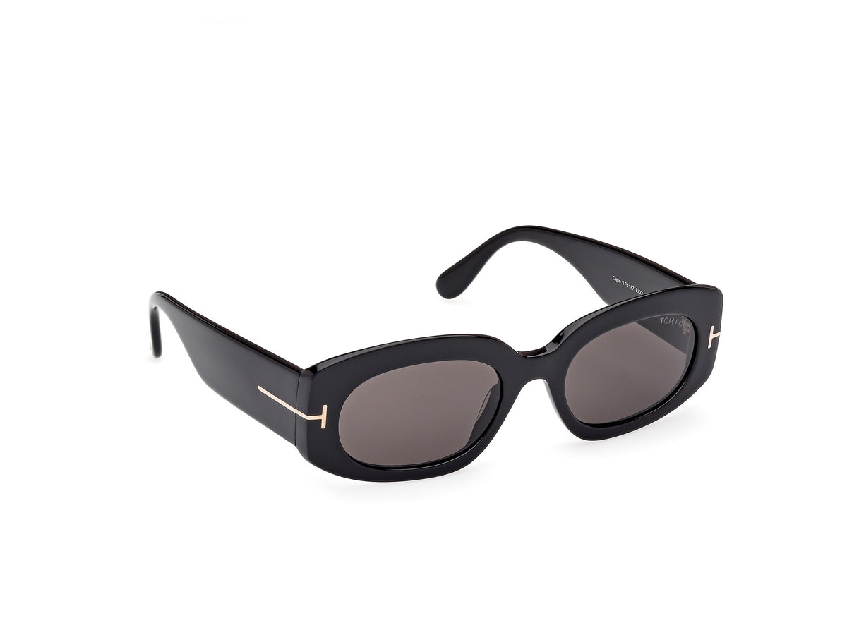 Tom Ford FT11875201A Shiny Black  / Smoke - Blue Star Eyewear