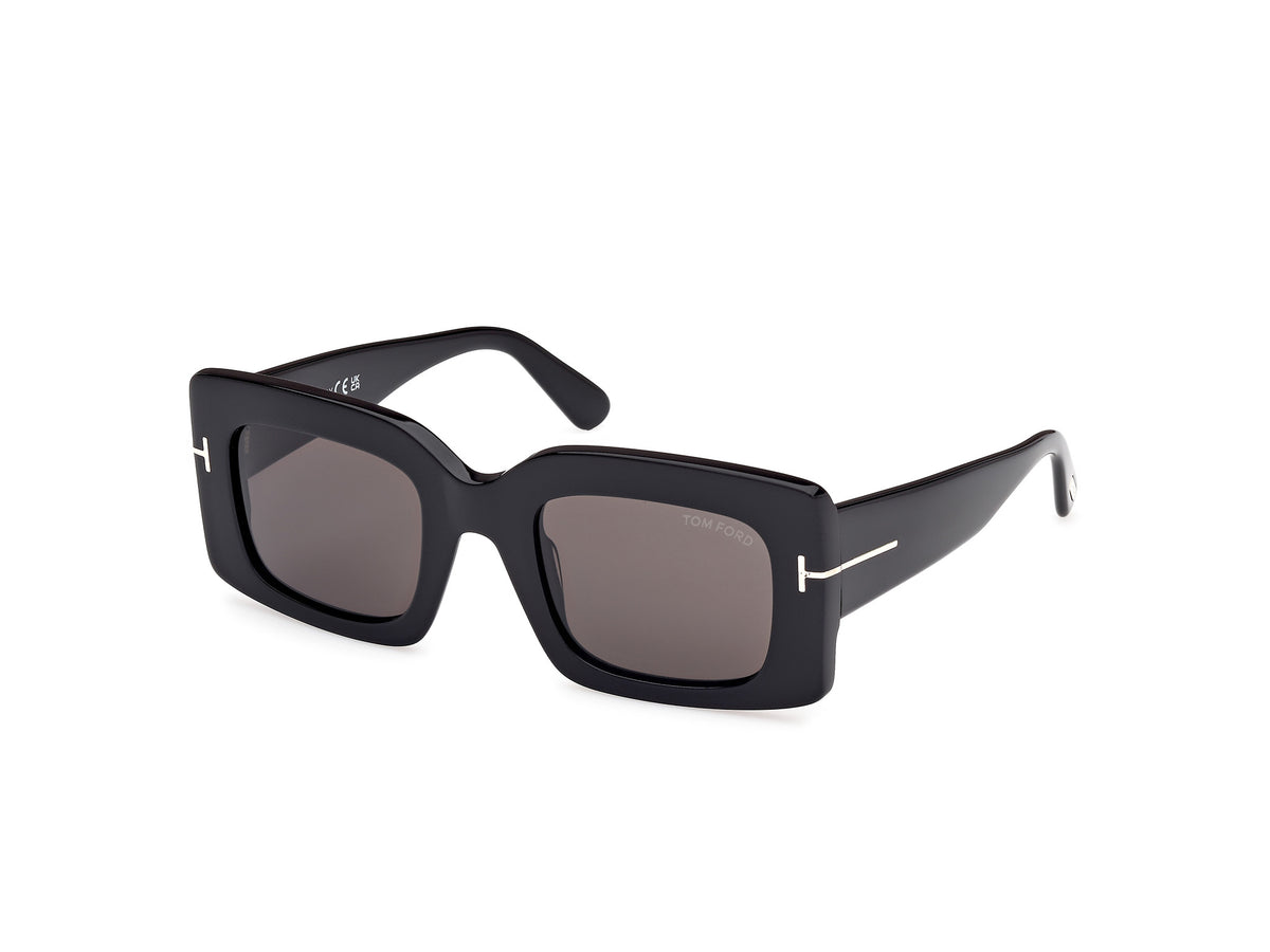 Tom Ford FT11885001A Shiny Black  / Smoke - Blue Star Eyewear
