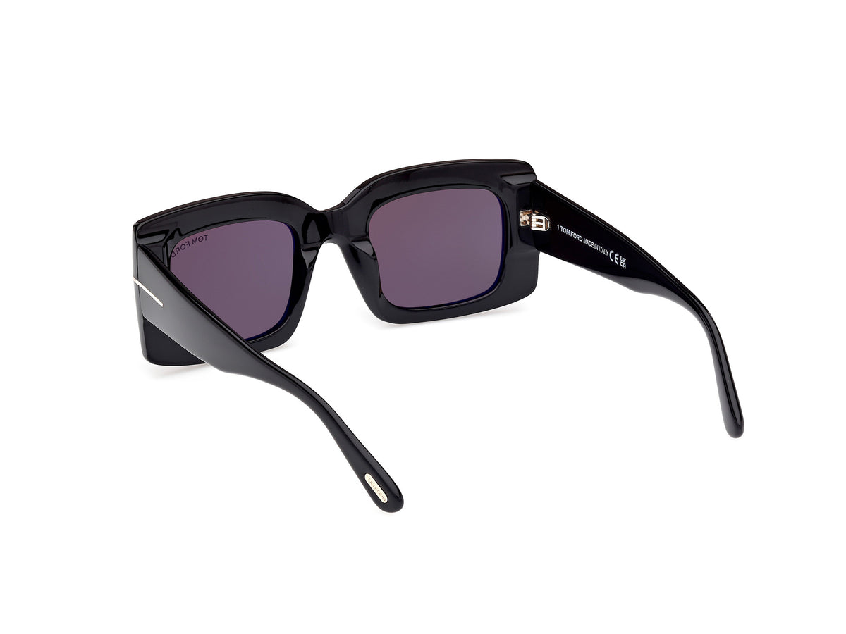 Tom Ford FT11885001A Shiny Black  / Smoke - Blue Star Eyewear