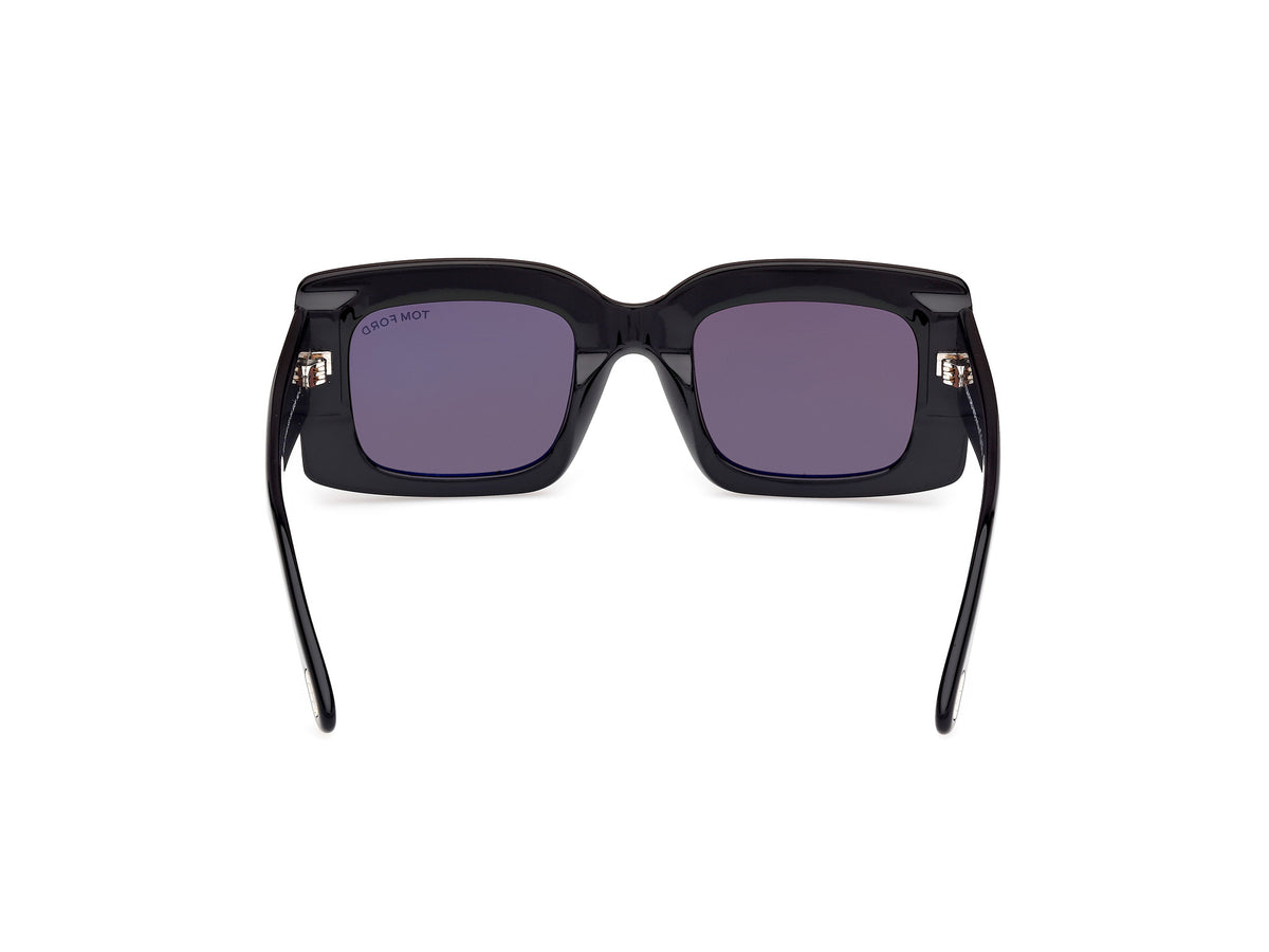 Tom Ford FT11885001A Shiny Black  / Smoke - Blue Star Eyewear