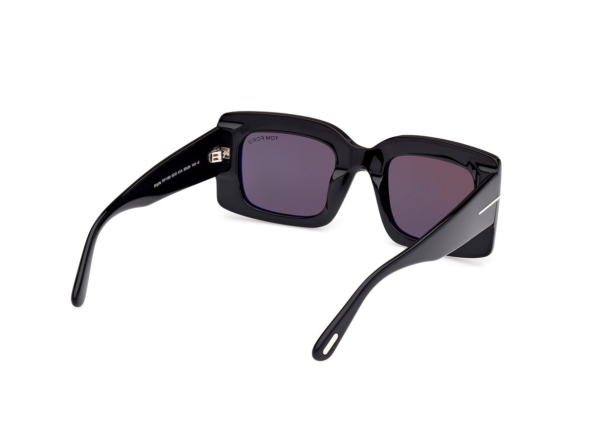 Tom Ford FT11885001A Shiny Black  / Smoke - Blue Star Eyewear
