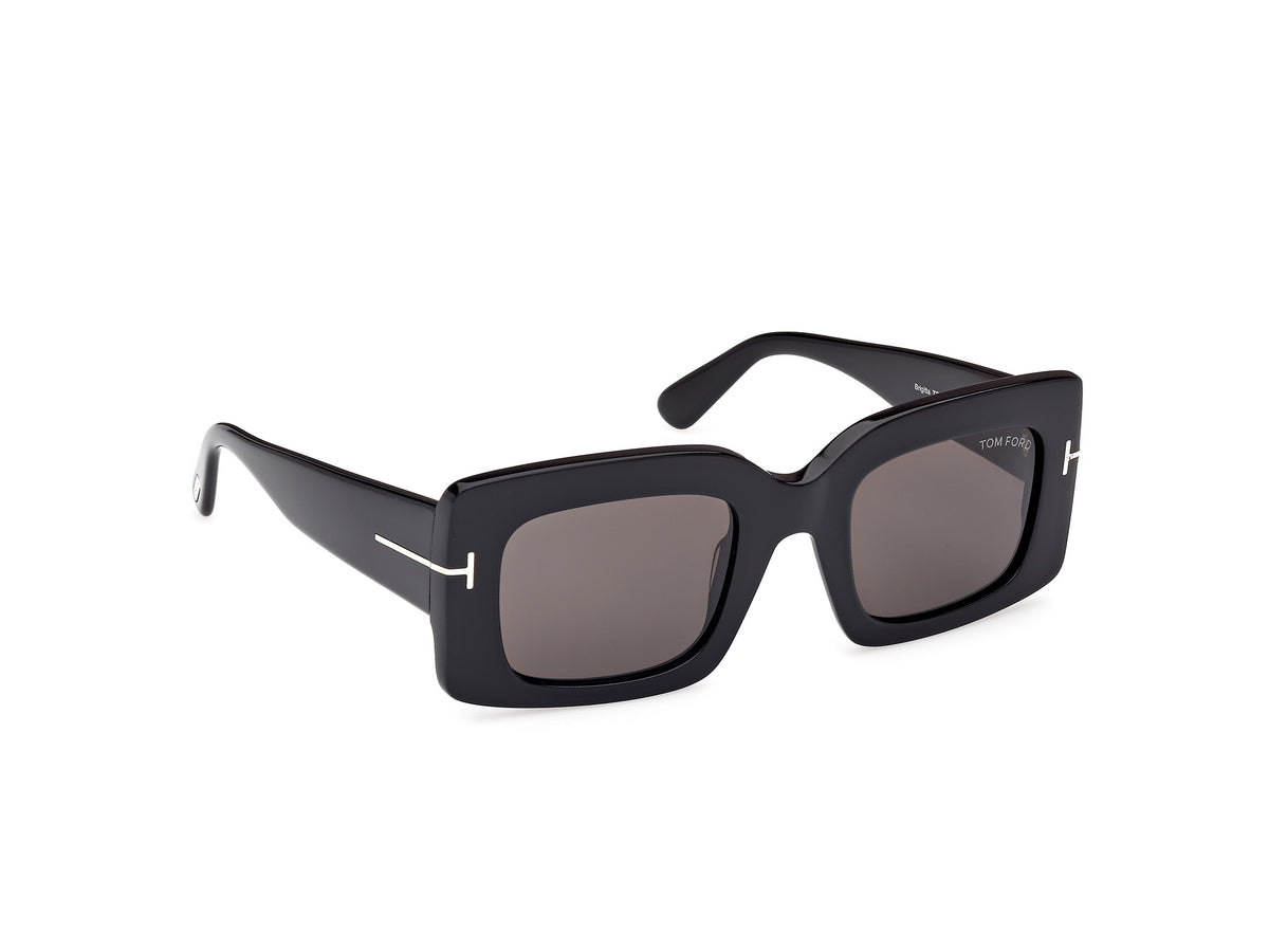 Tom Ford FT11885001A Shiny Black  / Smoke - Blue Star Eyewear