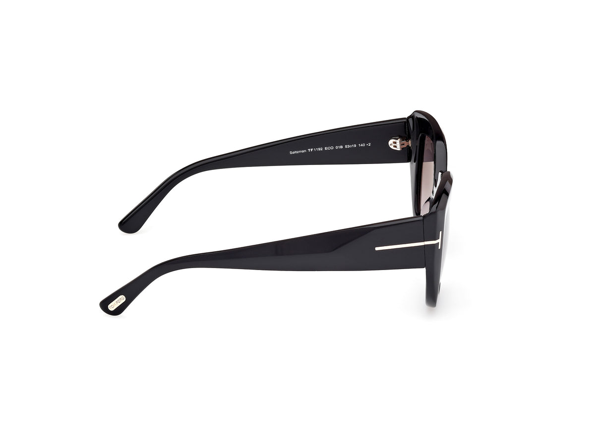 Tom Ford FT11925301B Shiny Black  / Gradient Smoke - Blue Star Eyewear