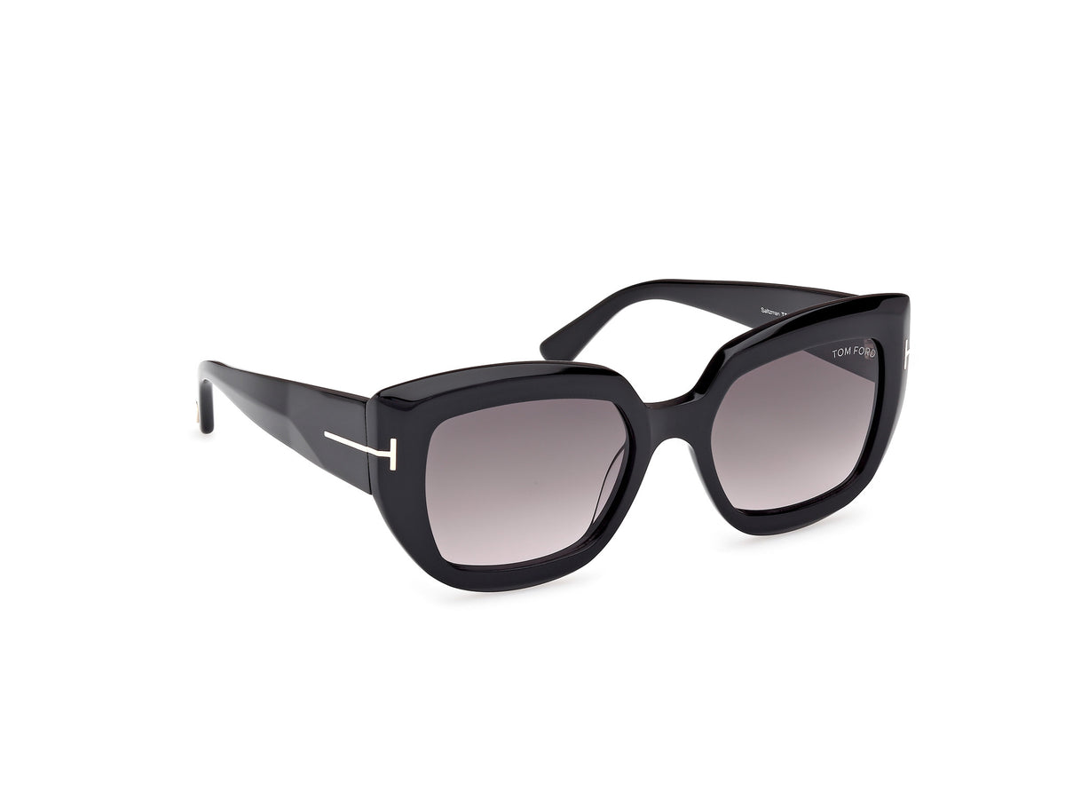 Tom Ford FT11925301B Shiny Black  / Gradient Smoke - Blue Star Eyewear