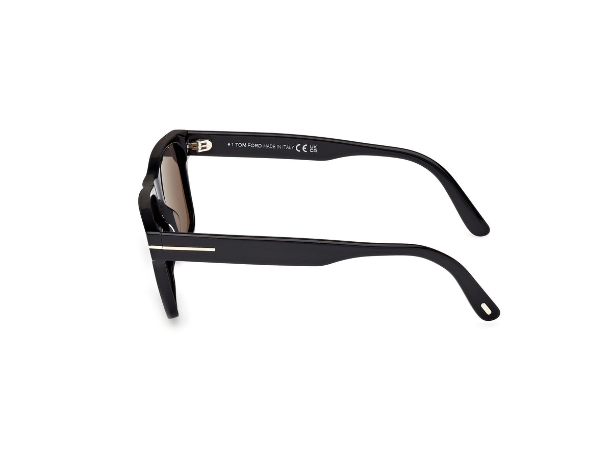 Tom Ford FT12055501A Shiny Black  / Smoke - Blue Star Eyewear