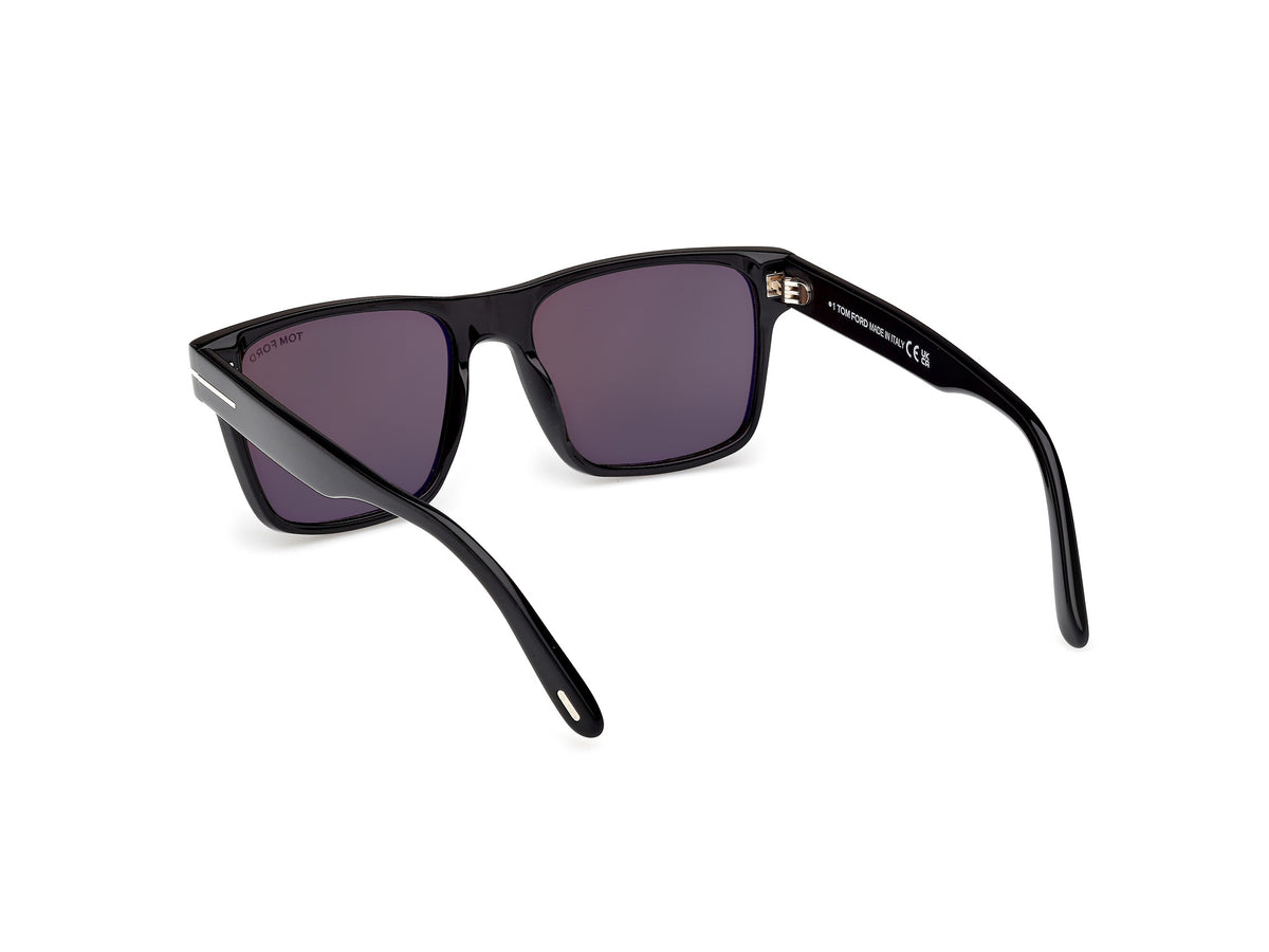 Tom Ford FT12055501A Shiny Black  / Smoke - Blue Star Eyewear