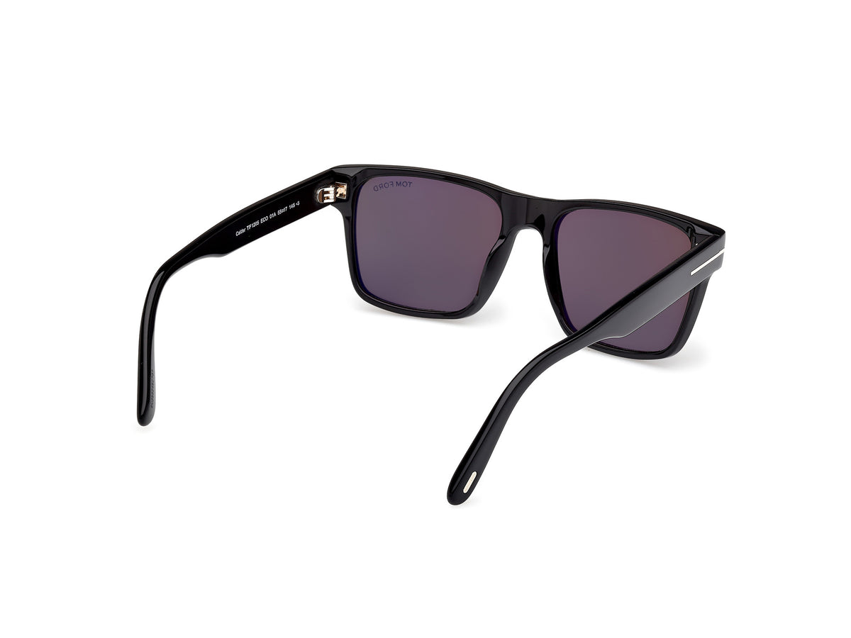 Tom Ford FT12055501A Shiny Black  / Smoke - Blue Star Eyewear