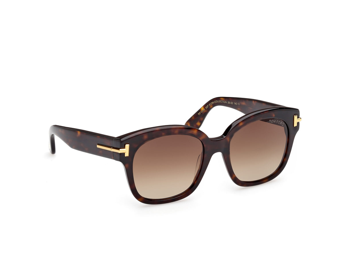 Tom Ford FT123552F55 dark havana / gradient brown