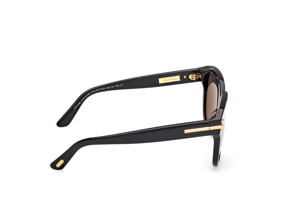 Tom Ford FT1236-F01A58 shiny black  / smoke