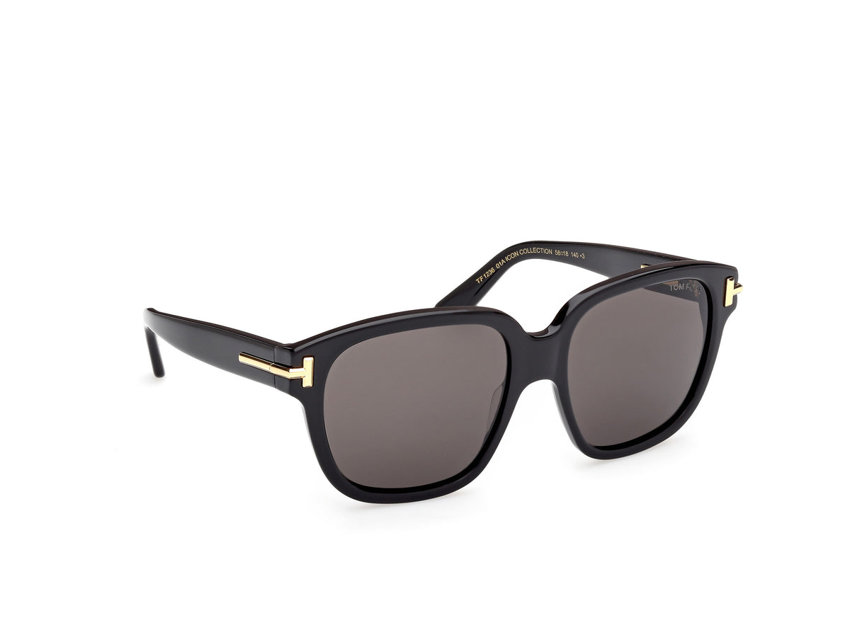 Tom Ford FT1236-F01A58 shiny black  / smoke