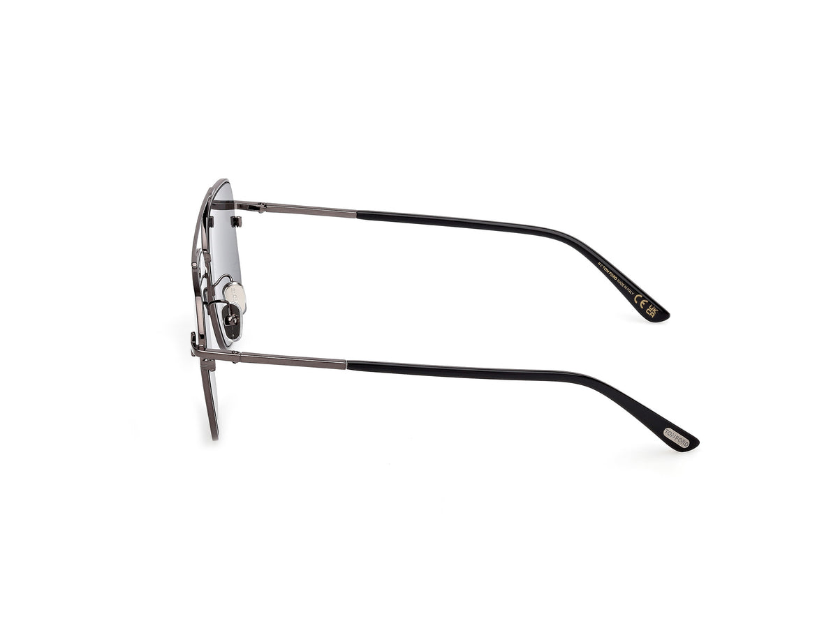 Tom Ford FT1249-K6108A Shiny Gunmetal  / Smoket - Blue Star Eyewear