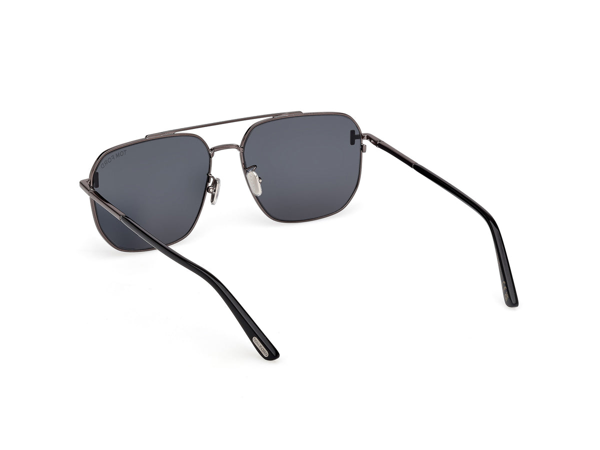 Tom Ford FT1249-K6108A Shiny Gunmetal  / Smoket - Blue Star Eyewear