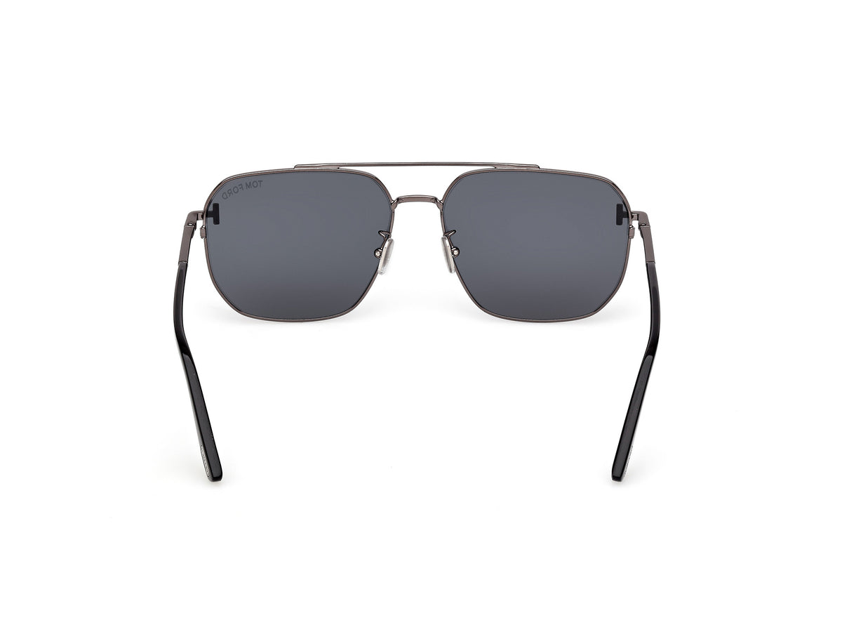 Tom Ford FT1249-K6108A Shiny Gunmetal  / Smoket - Blue Star Eyewear
