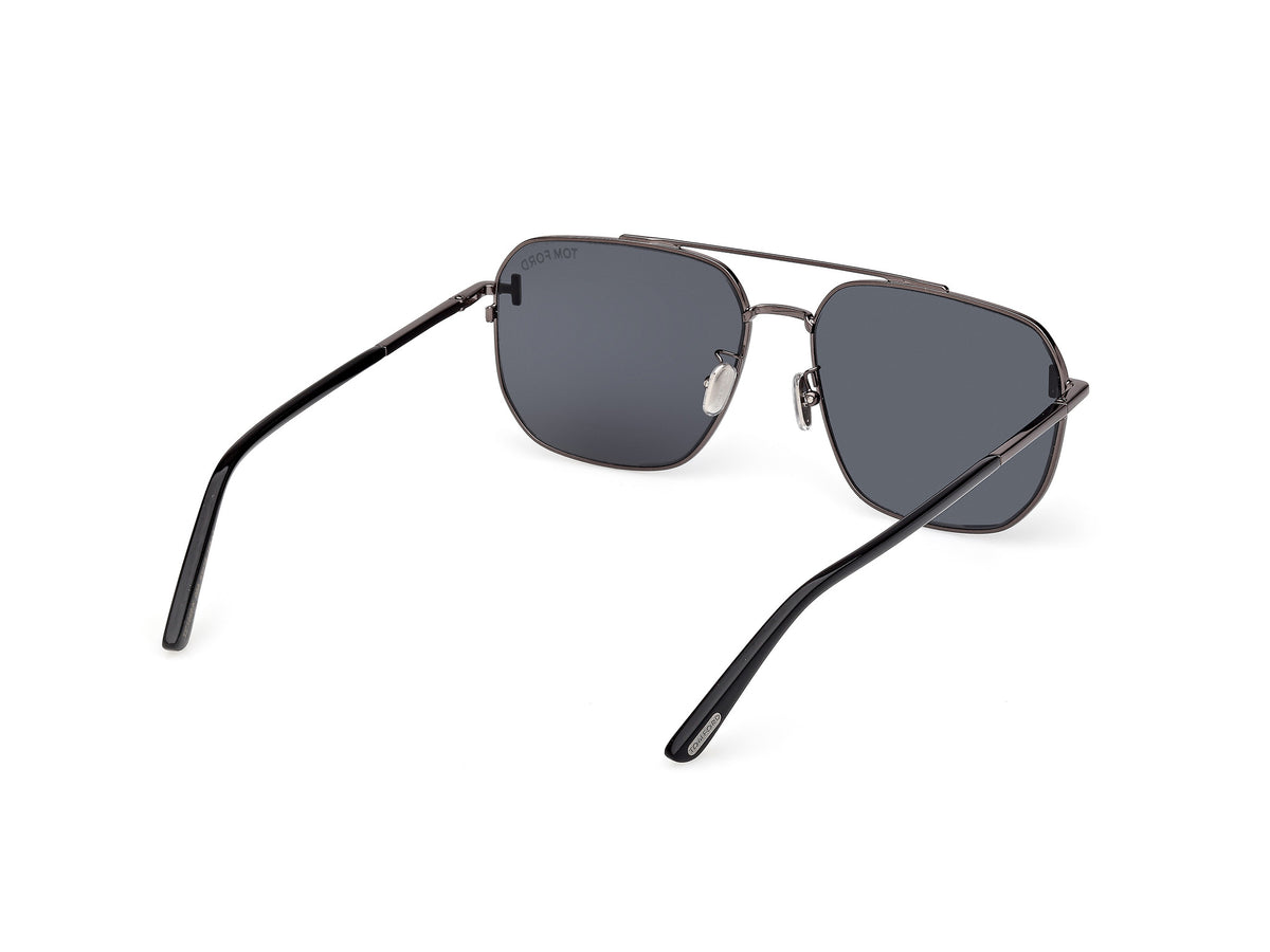 Tom Ford FT1249-K6108A Shiny Gunmetal  / Smoket - Blue Star Eyewear