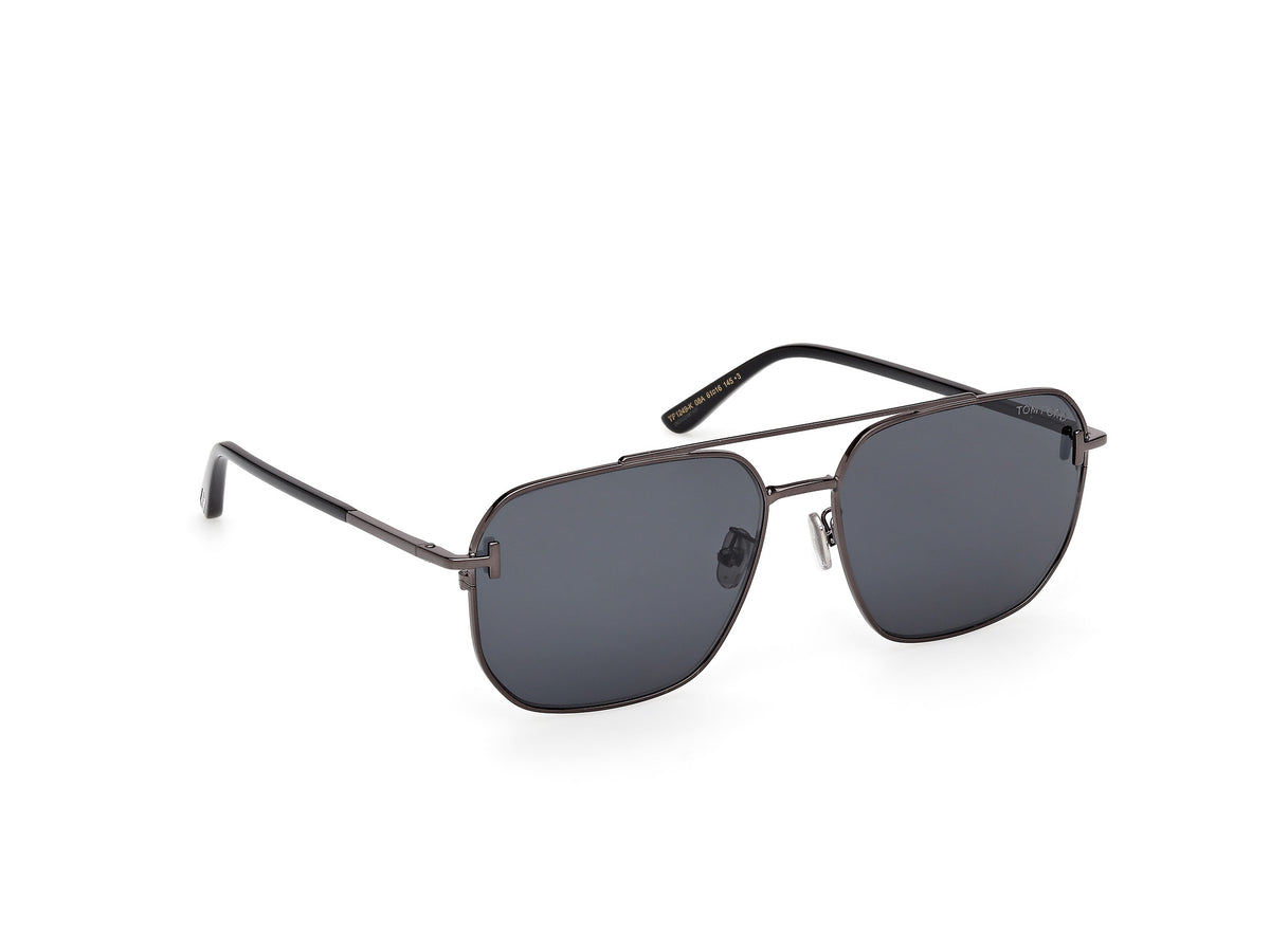 Tom Ford FT1249-K6108A Shiny Gunmetal  / Smoket - Blue Star Eyewear
