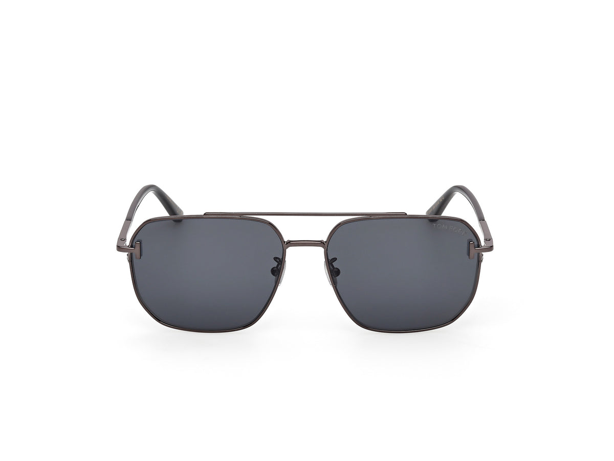 Tom Ford FT1249-K6108A Shiny Gunmetal  / Smoket - Blue Star Eyewear