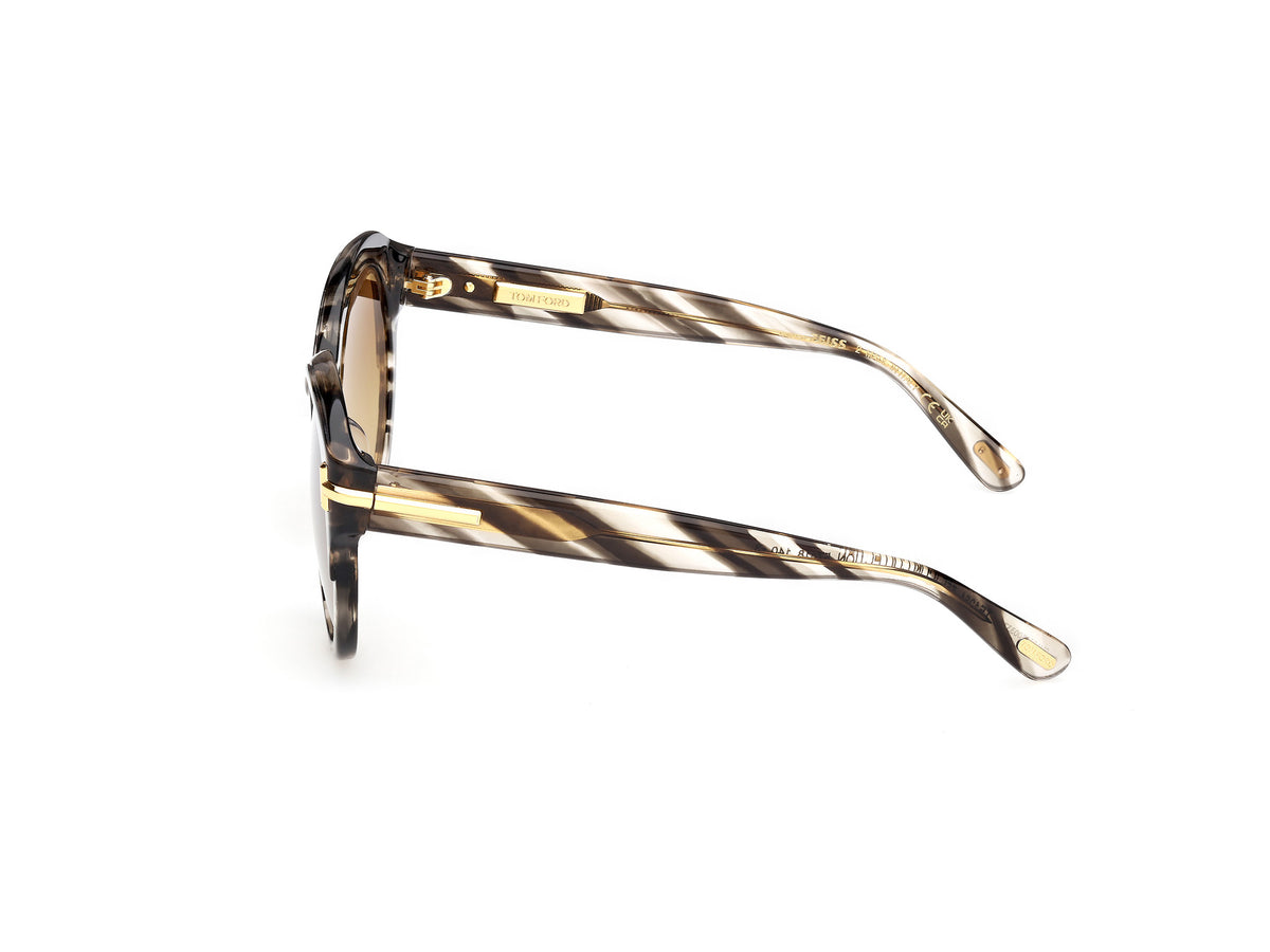 Tom Ford FT125155F57 coloured havana / gradient brown