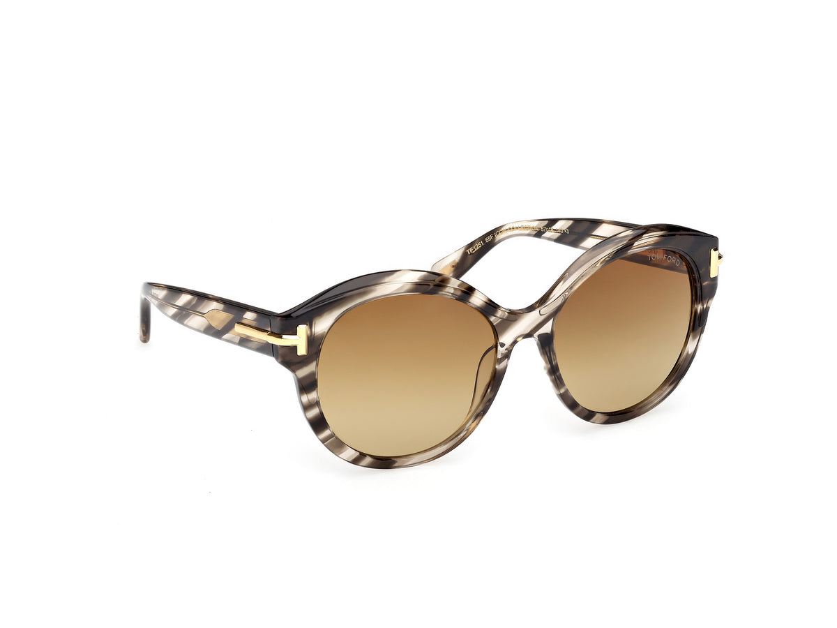 Tom Ford FT125155F57 coloured havana / gradient brown