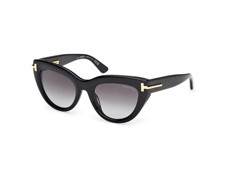 Tom Ford FT125201B52 shiny black  / gradient smoke