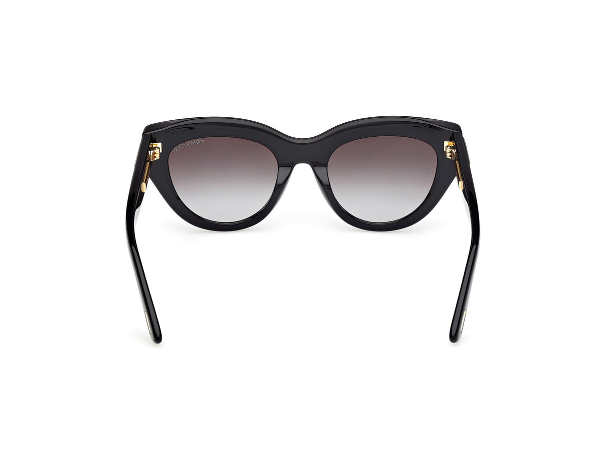 Tom Ford FT125201B52 shiny black  / gradient smoke