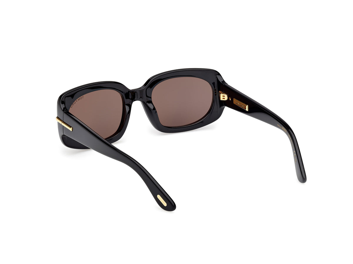 Tom Ford FT125301A54 shiny black  / smoke