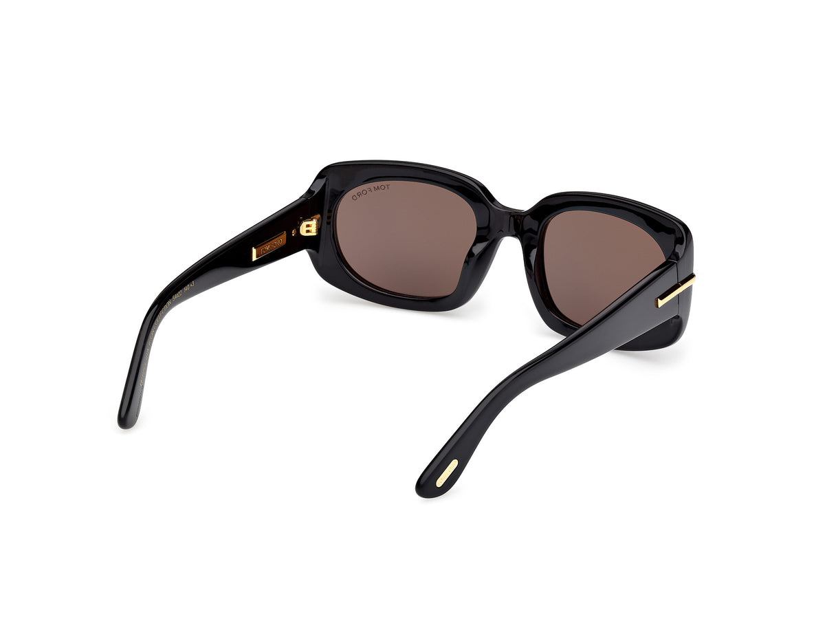 Tom Ford FT125301A54 shiny black  / smoke