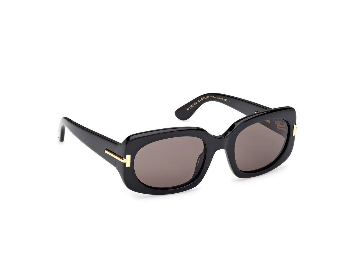 Tom Ford FT125301A54 shiny black  / smoke