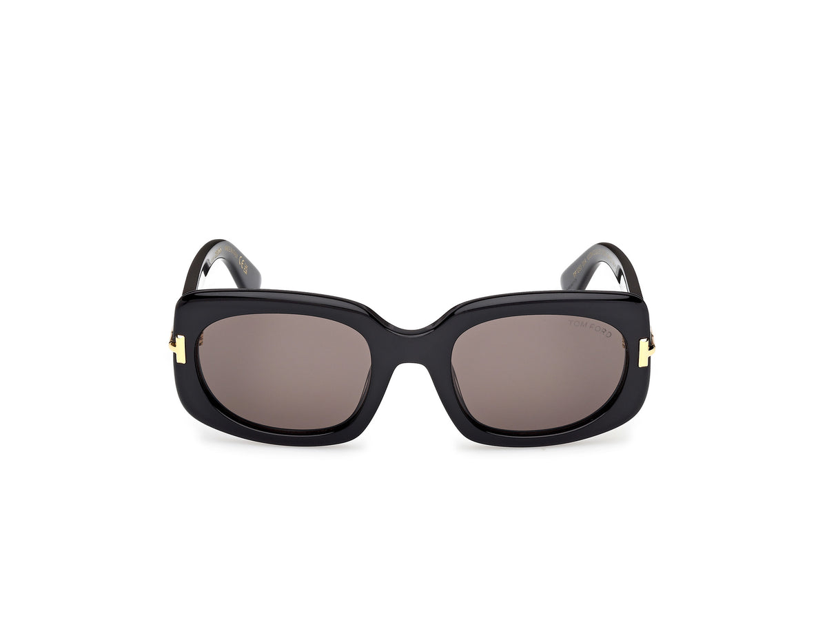 Tom Ford FT125301A54 shiny black  / smoke