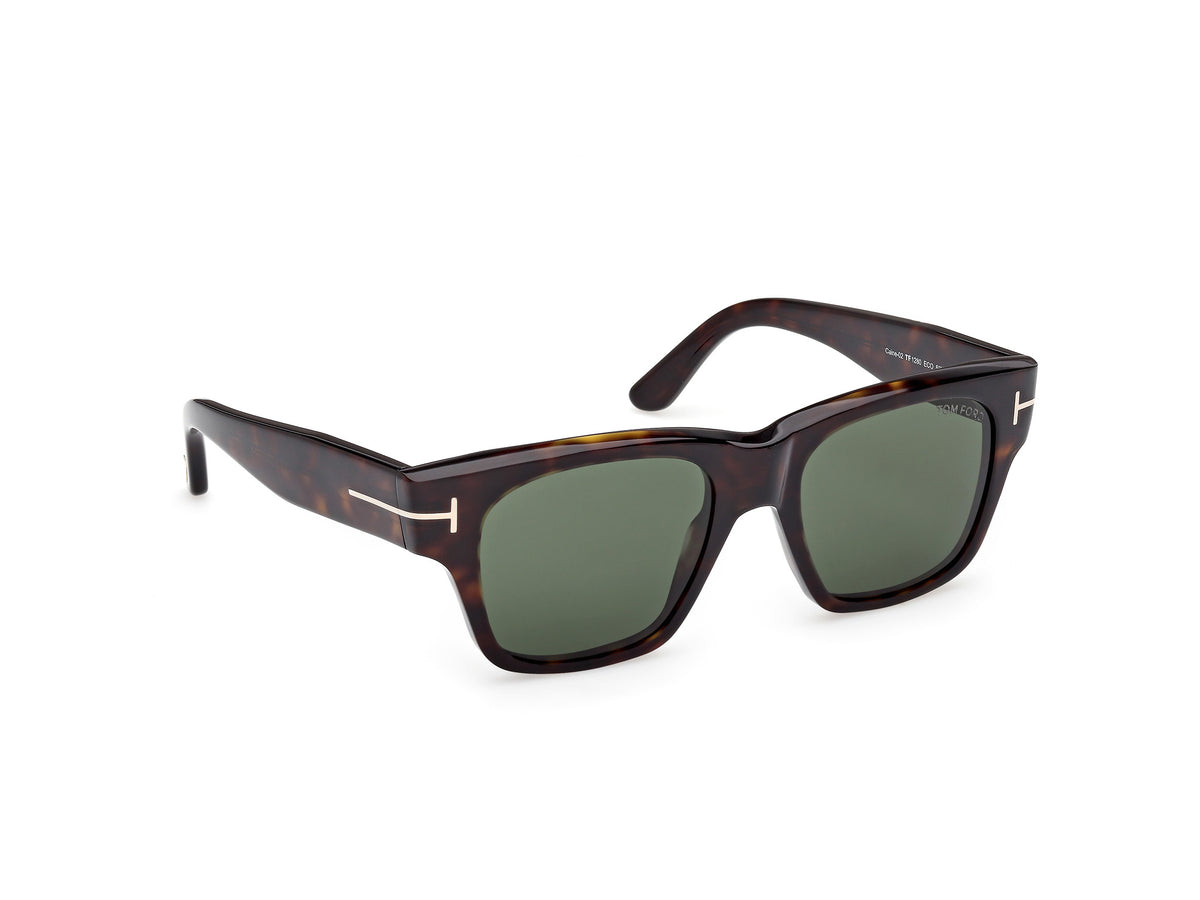 Tom Ford FT128052N53 dark havana / green