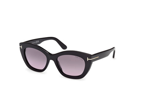 Tom Ford FT128501B53 shiny black  / gradient smoke