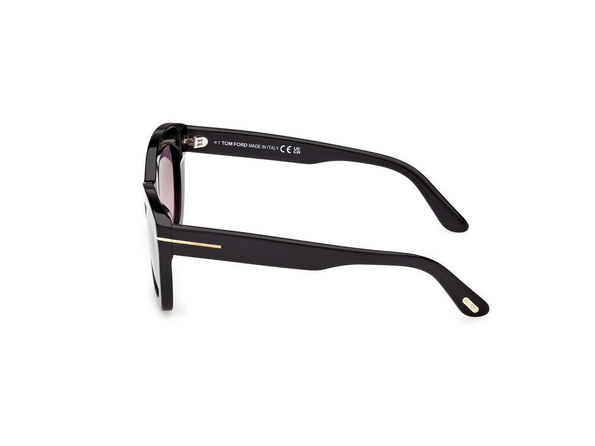 Tom Ford FT128501B53 shiny black  / gradient smoke