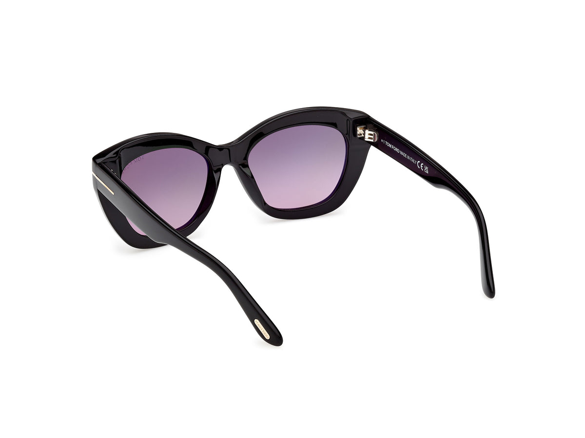 Tom Ford FT128501B53 shiny black  / gradient smoke