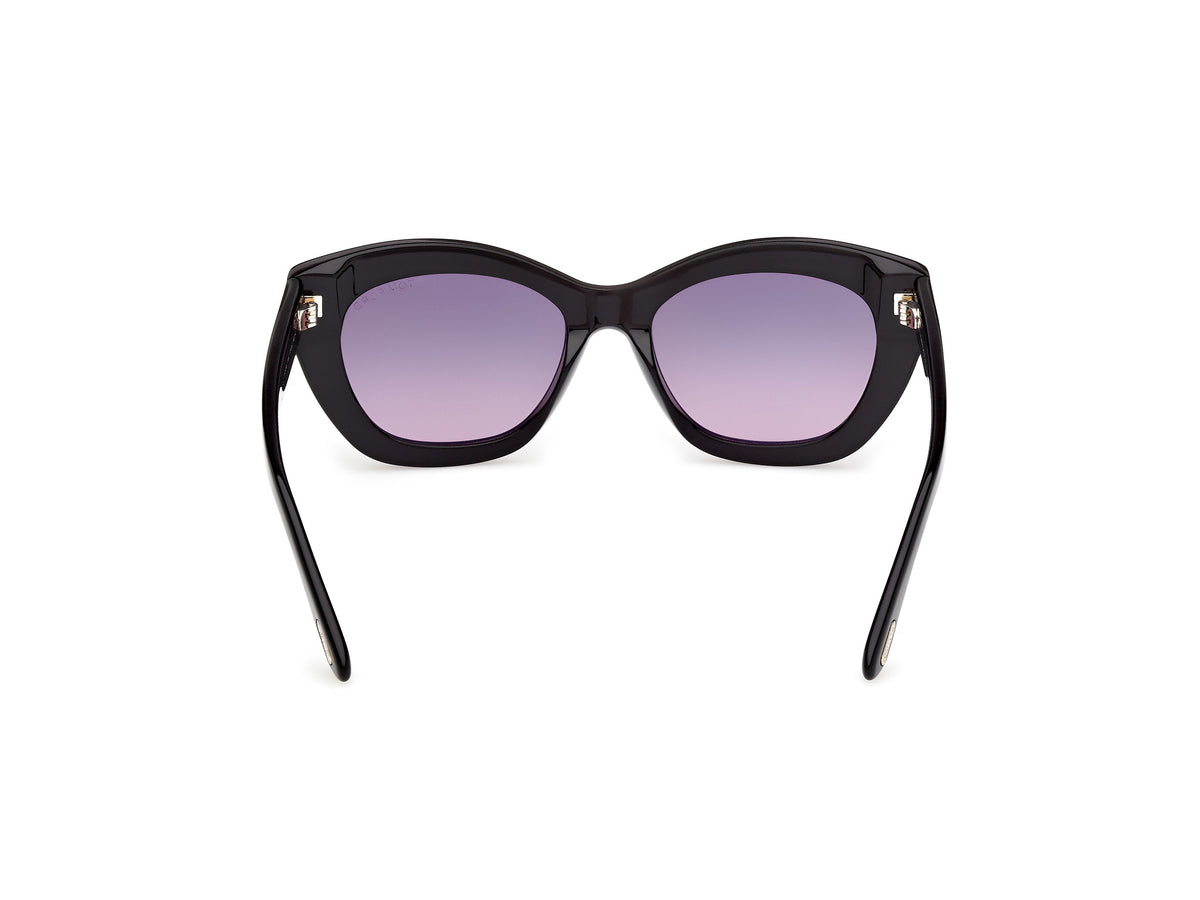 Tom Ford FT128501B53 shiny black  / gradient smoke