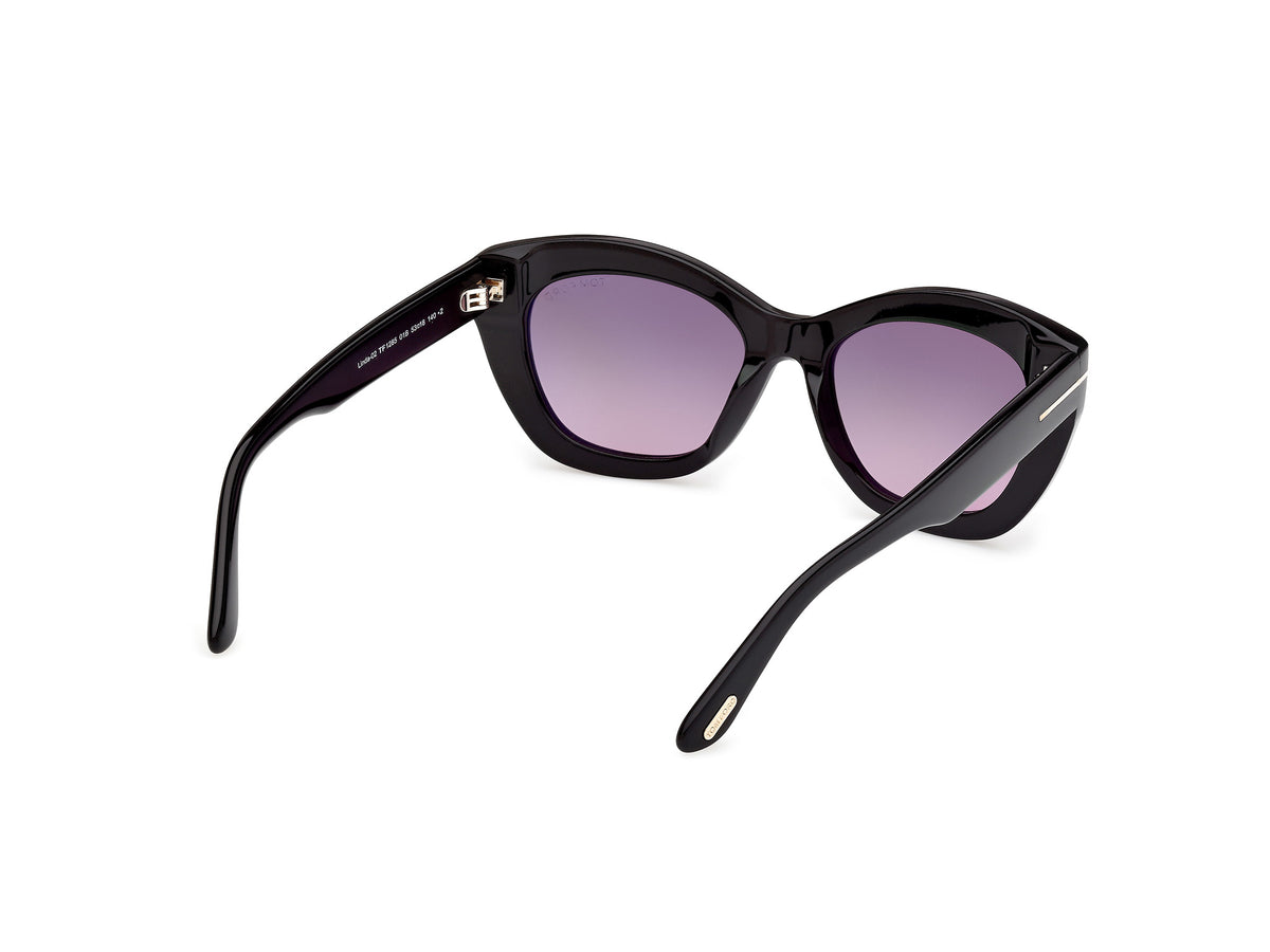 Tom Ford FT128501B53 shiny black  / gradient smoke