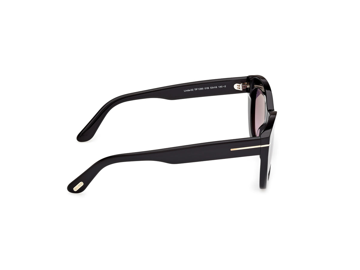 Tom Ford FT128501B53 shiny black  / gradient smoke