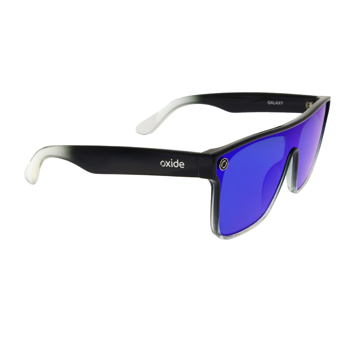Oxide Galaxy Black/Clear - Blue Mirror - Blue Star Eyewear