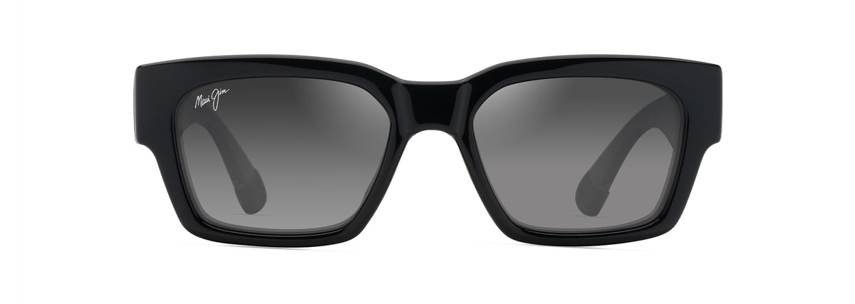 Maui Jim Kenui GS642-14 Shiny Black w/Trans Light Grey/ Neutral Grey