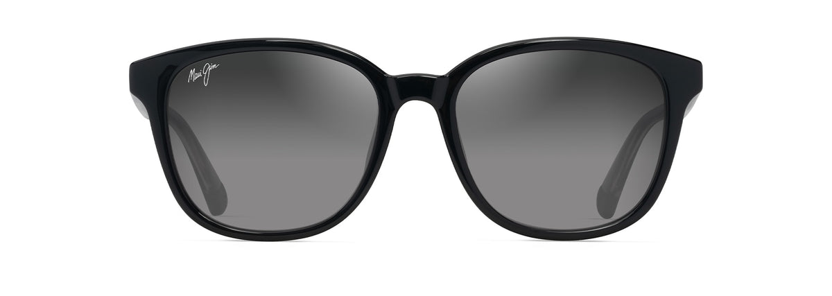 Maui Jim Kuikahi AF GS647-14A Shiny Black w/Trans Light Grey/ Neutral Grey Asia Fit