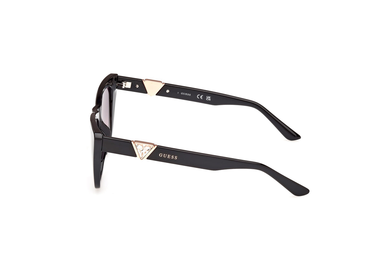 Guess GU00139 01B 53 Shiny Black / Gradient Smoke - Blue Star Eyewear