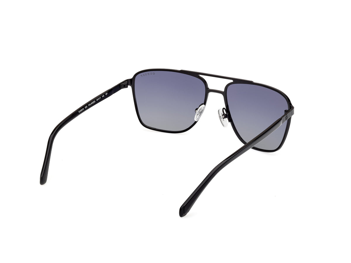 Guess GU0021002D60 matte black / smoke polarized