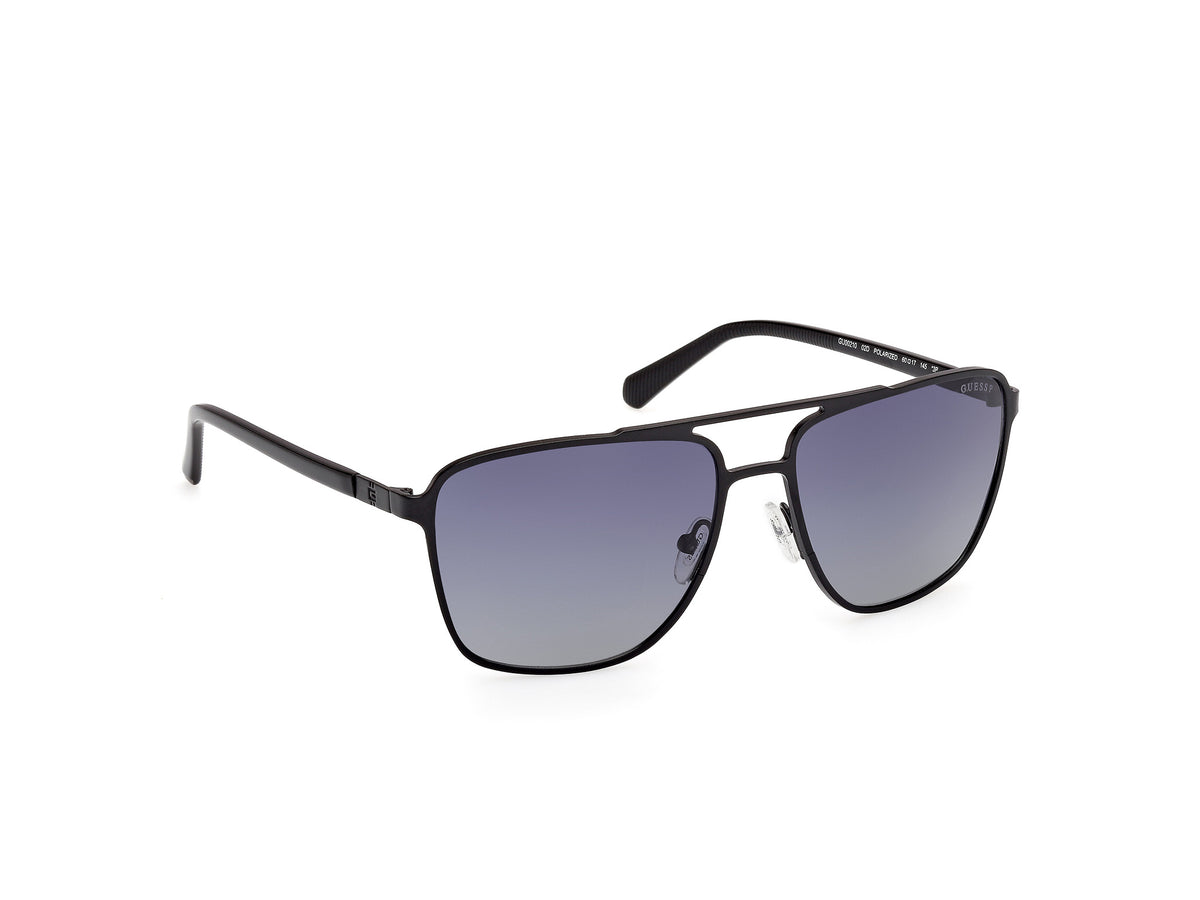 Guess GU0021002D60 matte black / smoke polarized
