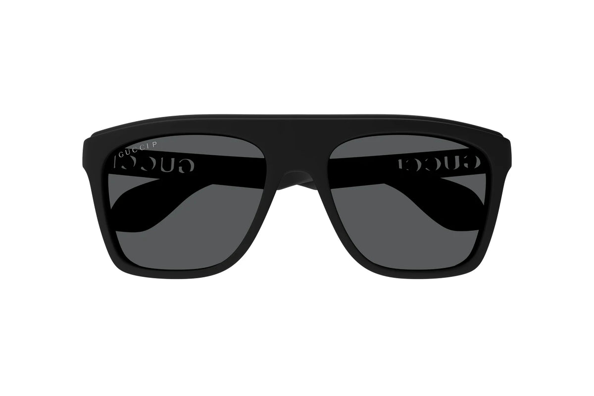 Gucci-GG1570S006 MATT BLACK-BLACK POLARISED