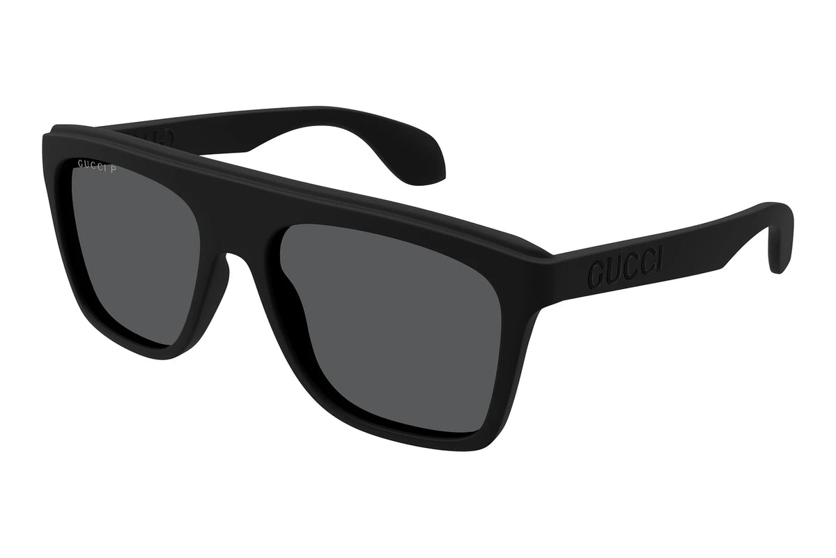 Gucci-GG1570S006 MATT BLACK-BLACK POLARISED