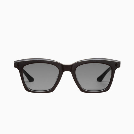 Valley - HUTCH - Matte Black w. Gloss Black Metal Trim / Polarised Black Lens - Blue Star Eyewear